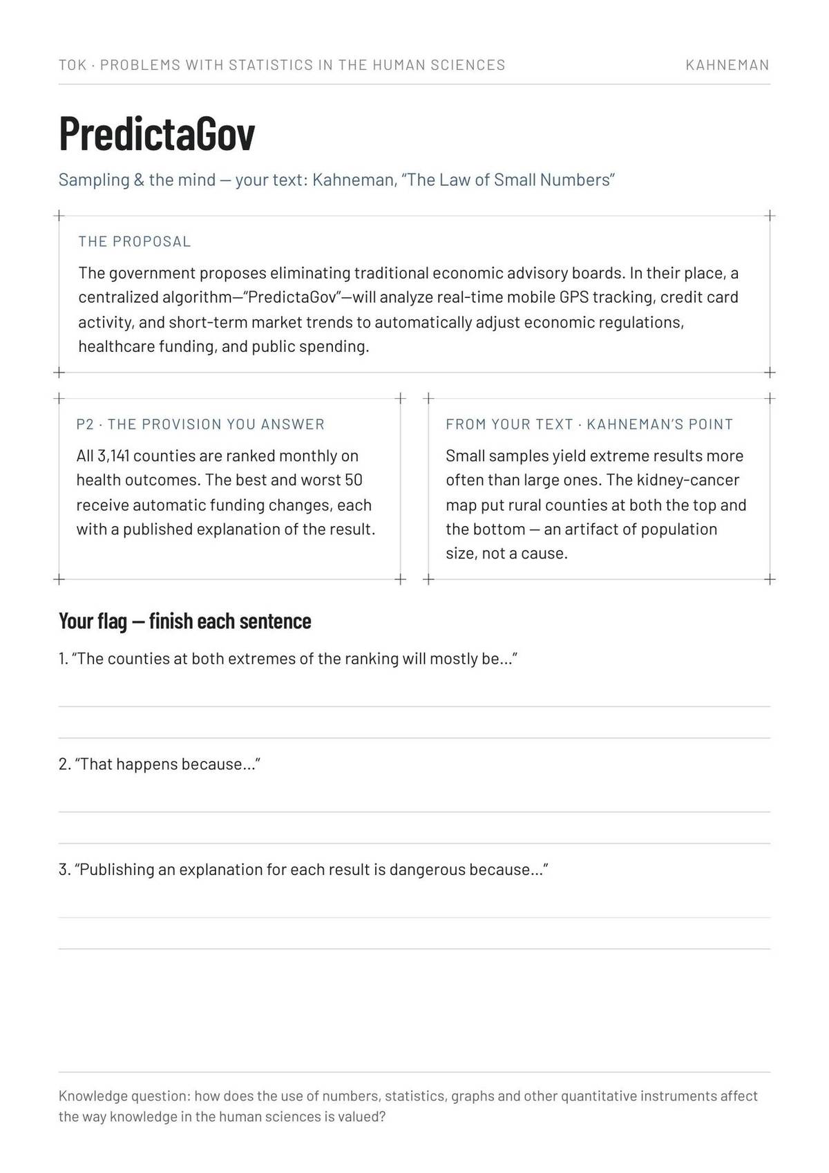 Expert two's sheet on ranking 3,141 counties