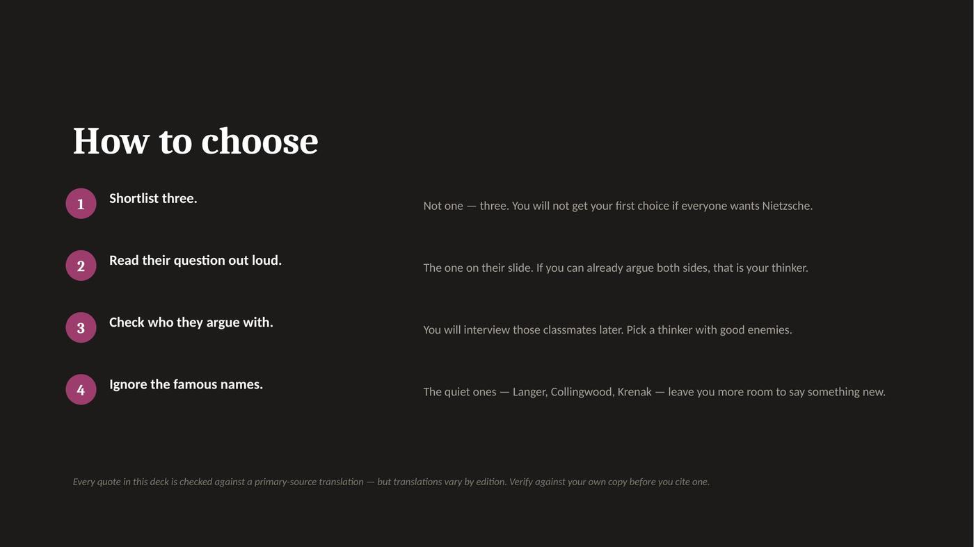 The how to choose closing slide