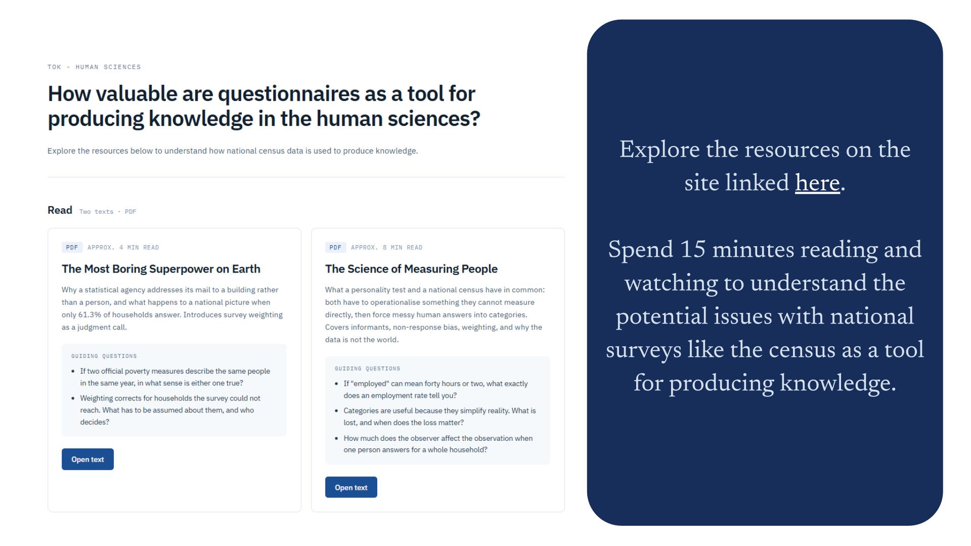 The census resource site