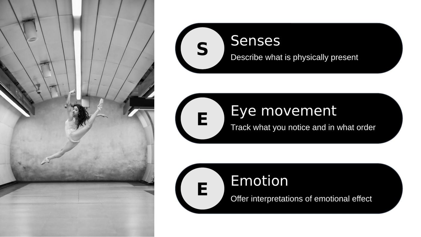 The SEE thinking routine for reading images